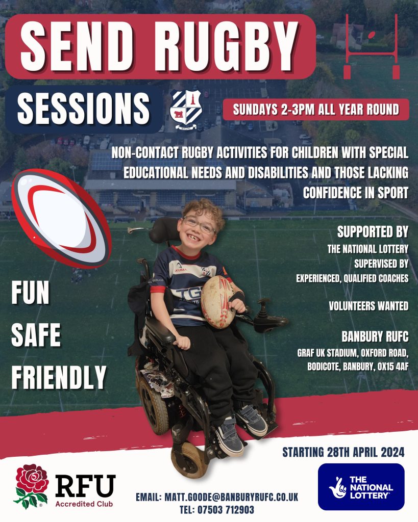 Banbury SEND rugby – Sundays 2-3 pm | Oxfordshire RFU